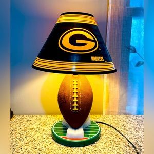 Green Bay Packers Football Lamp with Lampshade